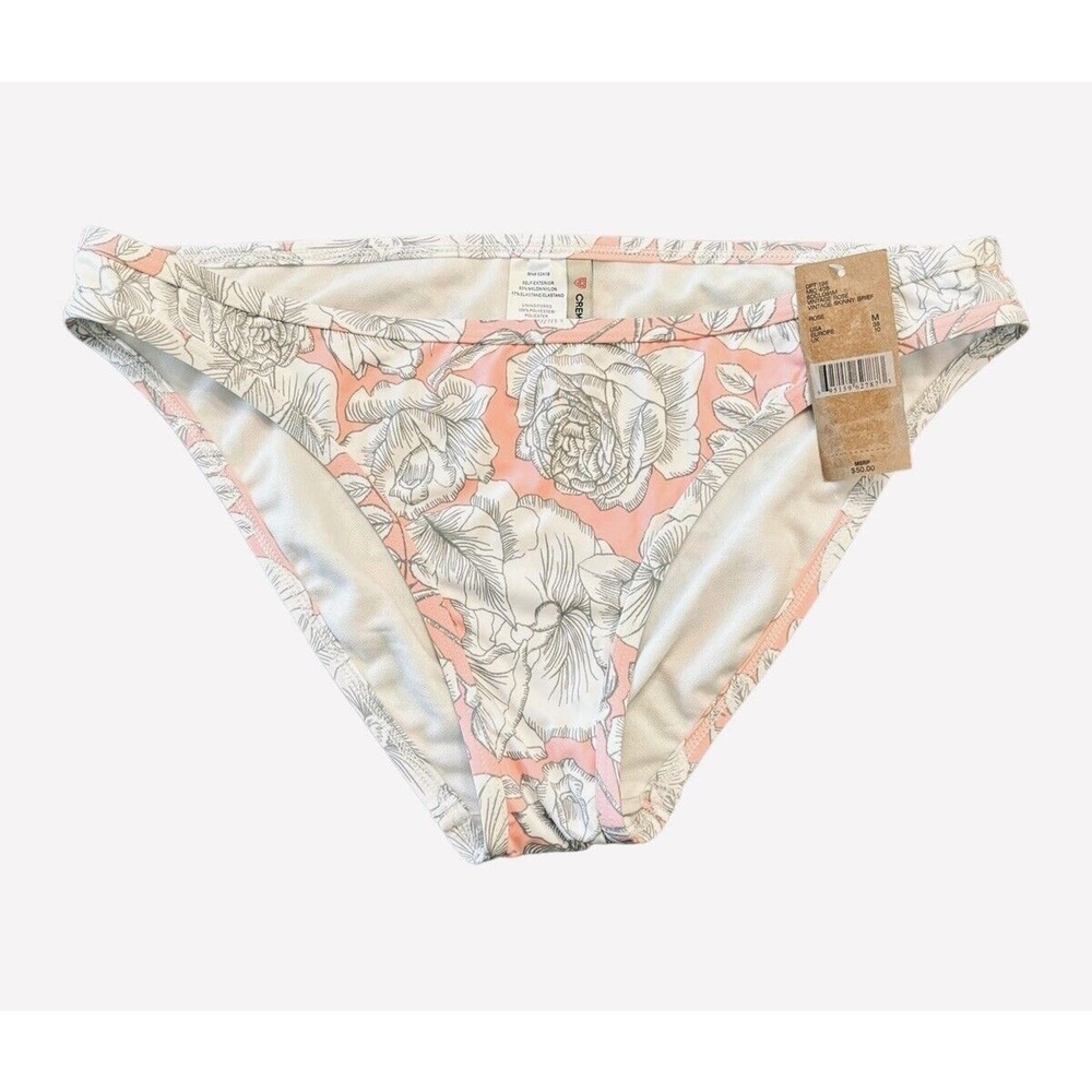 NWT Cremieux Womens Medium bathing suit Vintage Rose Bikini Bottom Skinny Brief